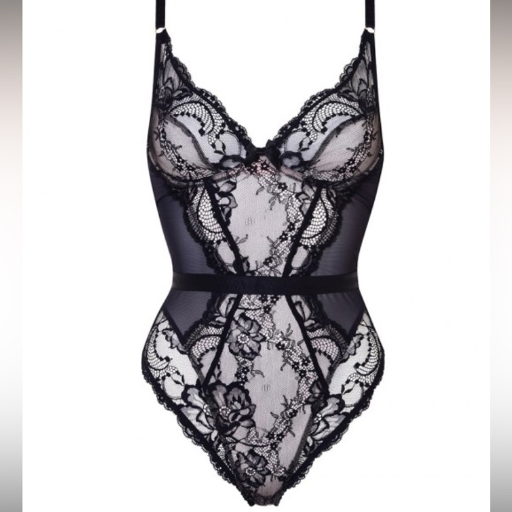 Agent Provocateur Black Lace Bodysuit